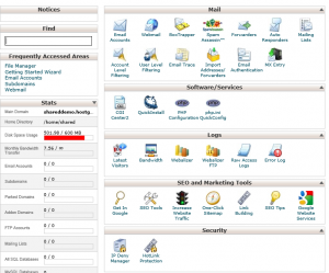 HostGator cPanel Interface (click to enlarge)
